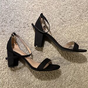 Dream Pairs Black Block Heel Sandals